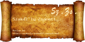 Szakály Zsanett névjegykártya