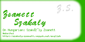 zsanett szakaly business card